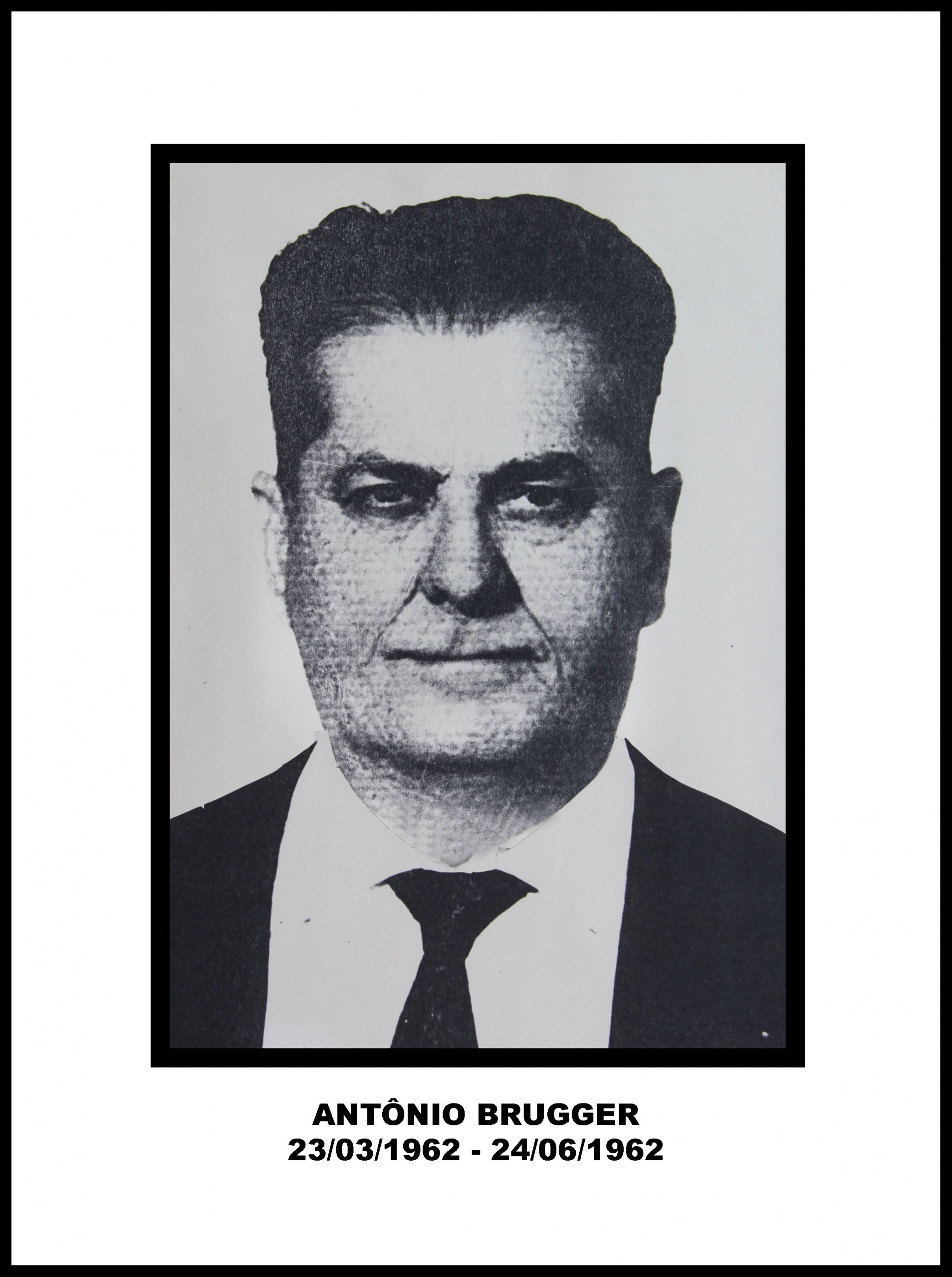 Retrato oficial de Antônio Brugger — Venerável Mestre